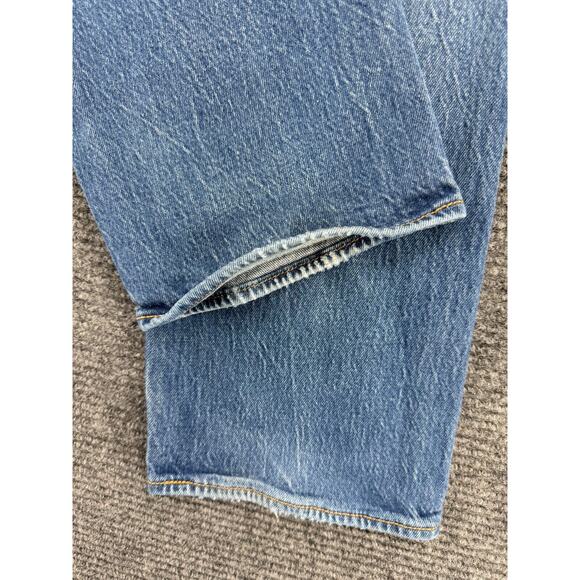 Levis Jeans Mens 34x30 Blue Straight Leg 501 XX Button Fly Medium Wash Denim - Picture 10 of 16